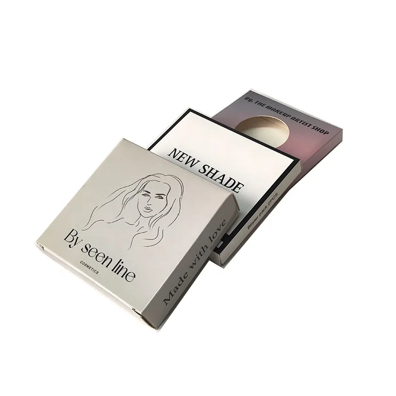 Unique design Custom logo cosmetic paper box Colorful Contact Lens packaging Box with window