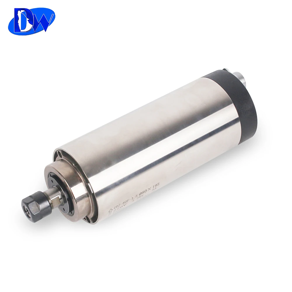China high quality 80mm diameter 1.5KW,  24000rpm  air cooled spindle motor used for milling machine