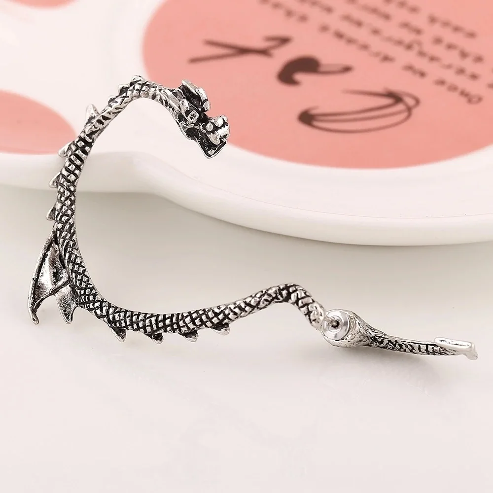 Fashion Earrings 2023 Ear Clip Earring Vintage Punk Style Flying Dragon Ear Cuff Wrap Clip Earring Fairy for Women