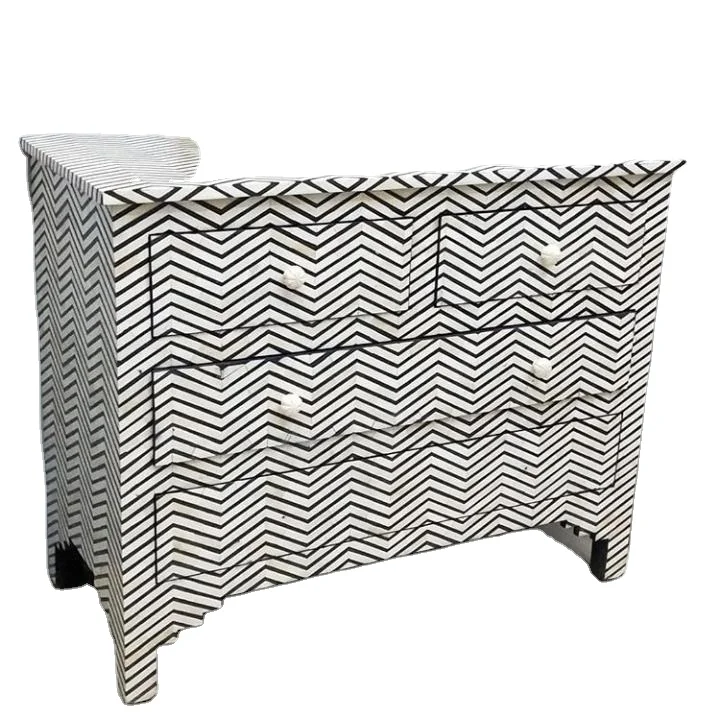 Modern Bone Inlay Cabinet Living Room Furniture Customer Designs Acceptable Bone and Resin Extendable American