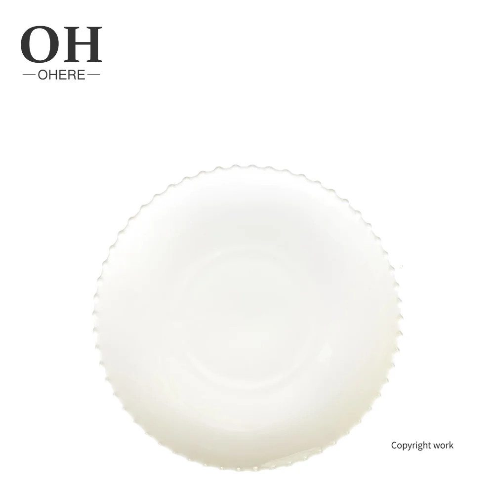 luxury white round beads decoration dishes plates dinnerware set porcelain dinnerware bone china ceramic for wedding and rental