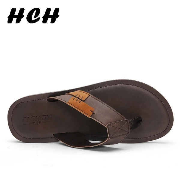 2019 Handmade Thong Sandals Leather Men OutDoor Slipper Retro Fashion Flip Flops Summer Beach Slippers Flat Feet Ultra Comfort