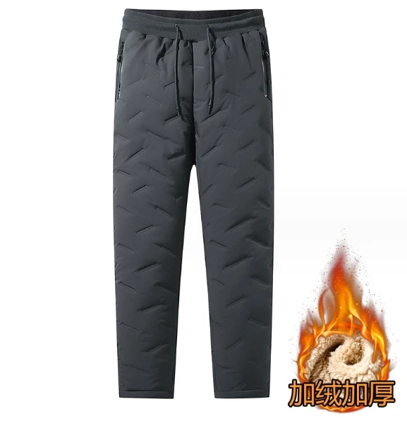 Liu Ming Hot Selling Wholesale 2024 Trending Winter Men Fashion Lambswool Warm Thick Sweatpants Joggers Plus Size Trousers