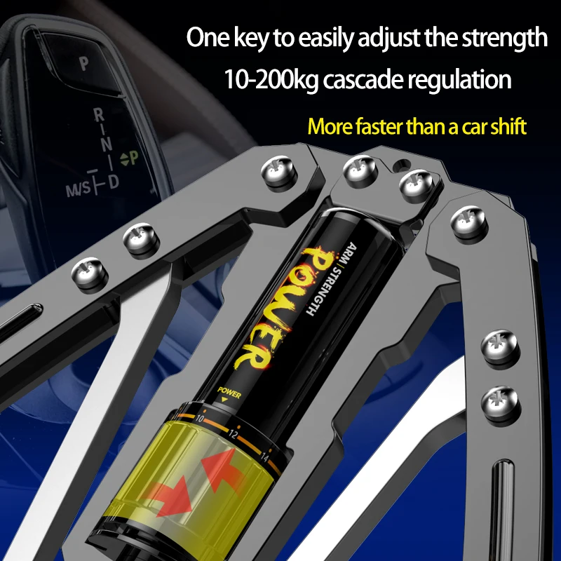 Power Twister Arm Exerciser Home Chest Muscle Expander with Adjustable 10-200KG Resistance for Shoulder Arm strength training