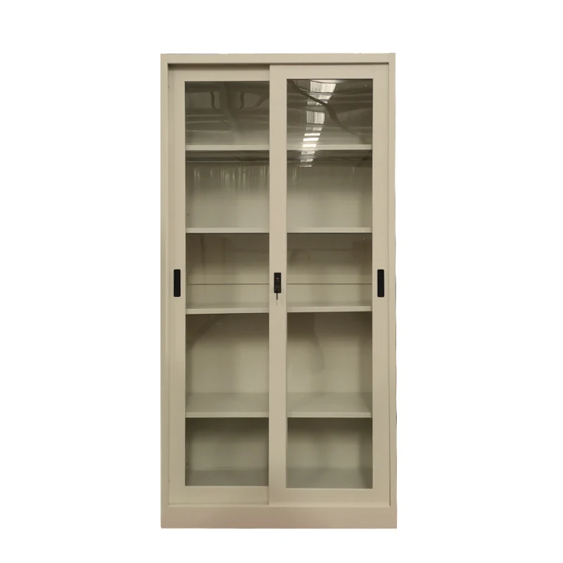 High Quality Cupboard File Storage Cabinet with Sliding Glass Door