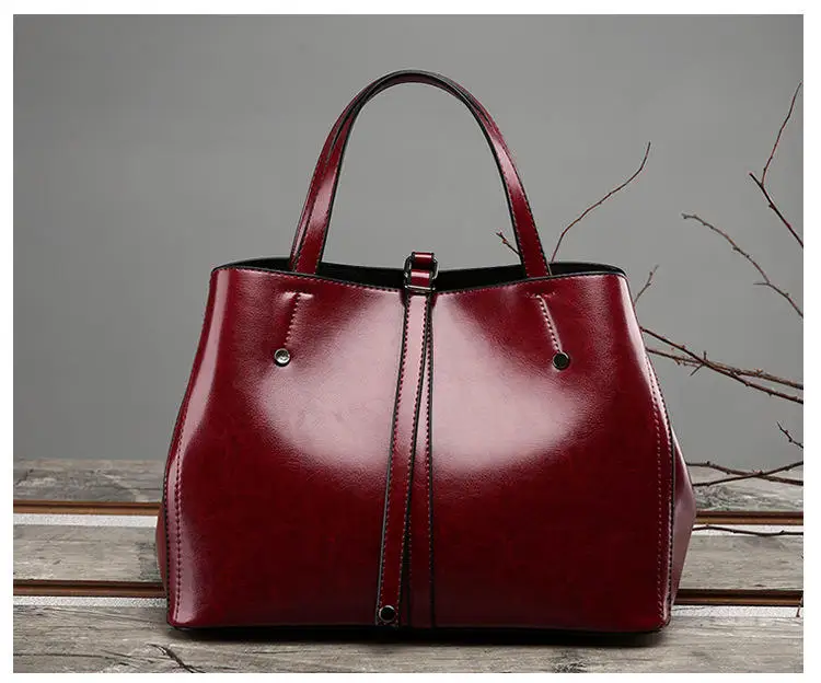 Cheap Fashion Pure Color Ladies Leather Italian Handbag Tote Handbags for Woman