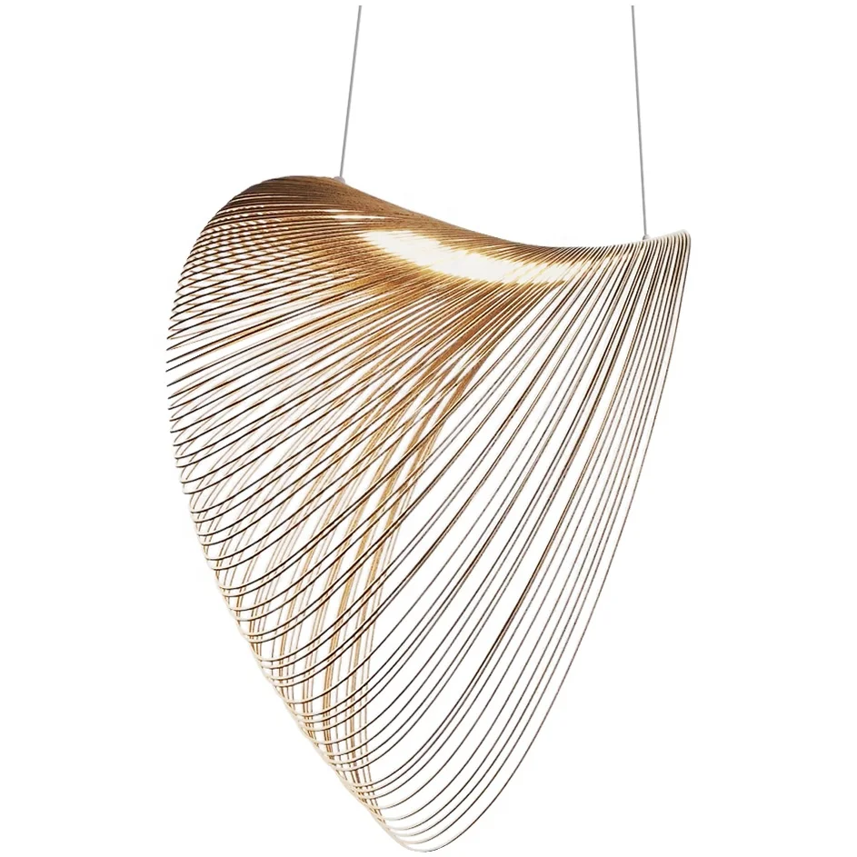 Доступная деревянная декоративная люстра Oakwood для лестницы гостиной