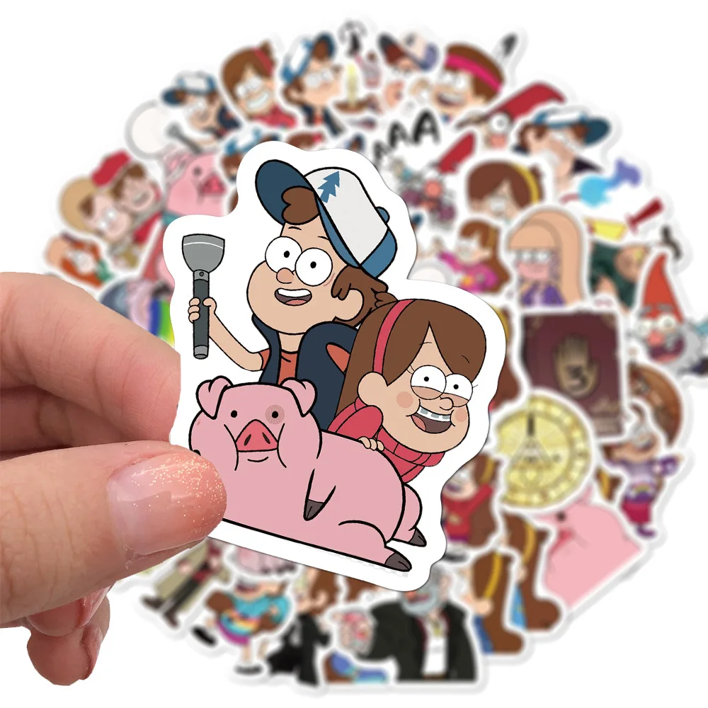 Cartoon movie Gravity Falls season sticker Waterproof Custom Die Cut Cartoon PVC Vinyl Anime custom round sticker