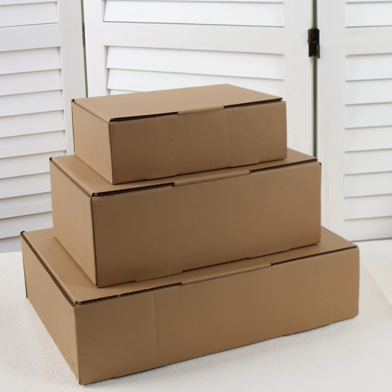 Custom Logo Kraft B flute cardboard Shipping Mailer Box for cosmetics