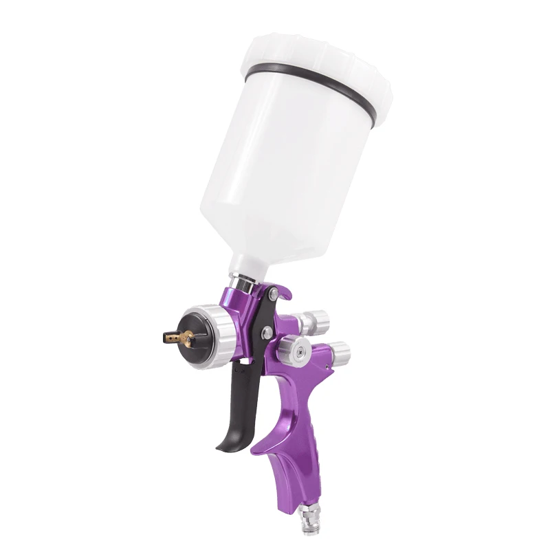 High Quality HVLP Spray Gun W-10 Painting Gun 1.3mm Nozzle Water Based Professional Purple Air Spray Gun Airbrush For Car
