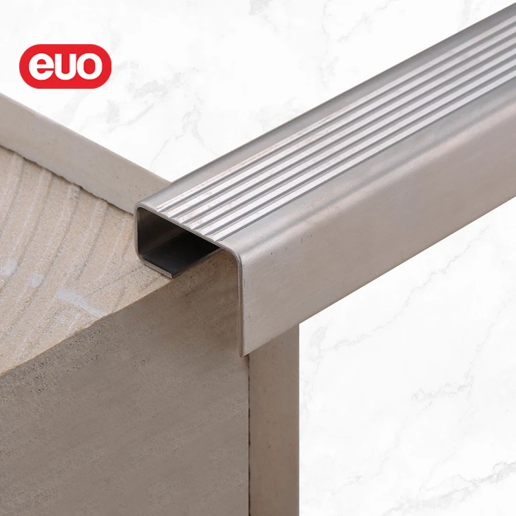 euo customized stainless steel stair nosing profile metal  stair nosing