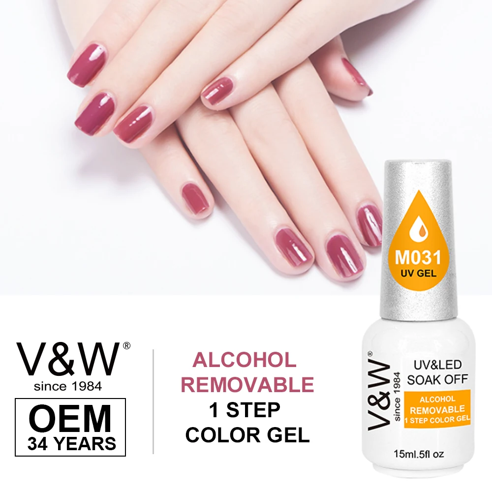 OEM Factory Wholesales Alcohol Removable 1 Step Color Gel polish for nail