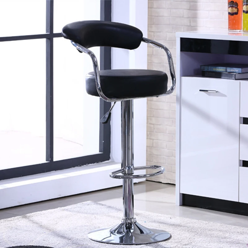 Round Bar Stool With Back Swivel Modern Bar Stools High Chair Stools For Heavy People Counter Bar Chairs
