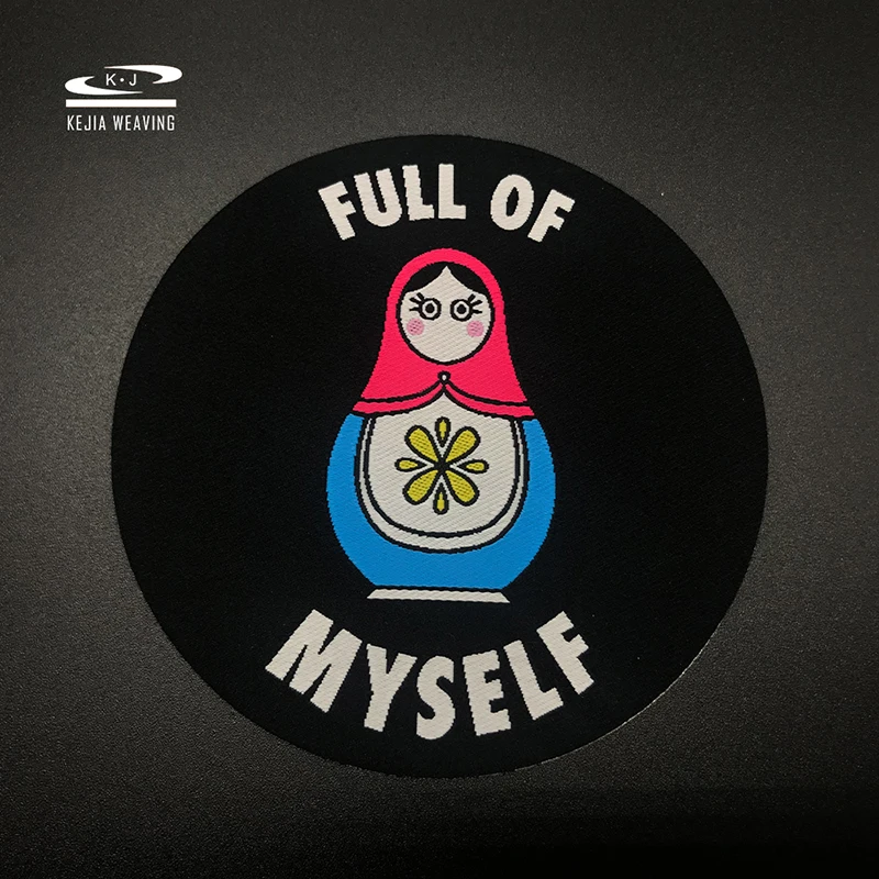 Custom Logo Sew-on Jeans Shoes Bags Woven Patches Multicolor DIY Applique Badges Iron On Woven Patch