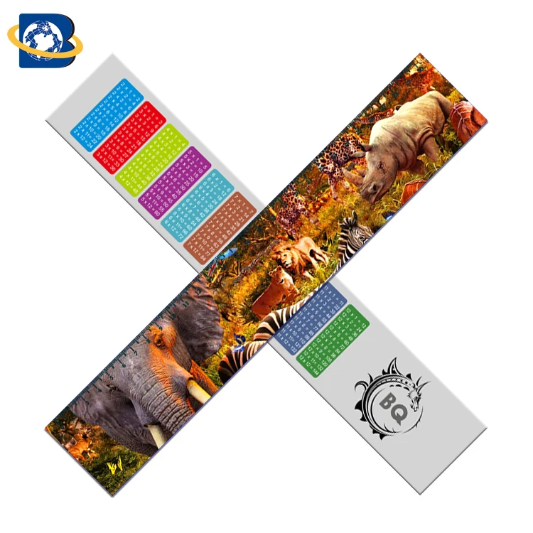 
Stunning 3D Lenticular Ruler , Plastic Flexible Ruler Customized Shape 