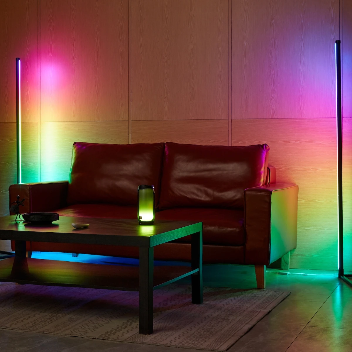 Ble 12V APP control rgb color changing atmosphere floor lamp game room decor music disco colorful gaming light game room