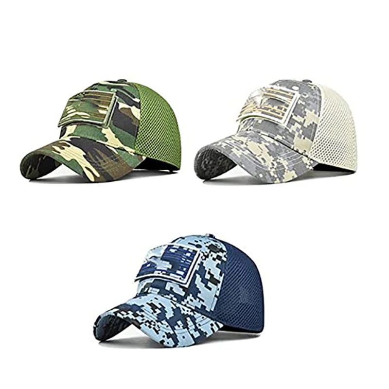 100% Cotton 5 Panel Anime 3D Army Backless American Flag For Men Adjustable Baseball Caps Purple Trucker Hats