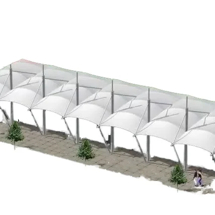 Modern Designed Waterproof PVDF Architecture Tensile Membrane Structure Outdoor Tennis Court Roof Extreme Hall PTFE Designed