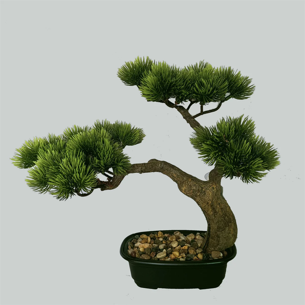 China tradition style plastic pine bonsai 32cm pine bonsai tree for home ttable decor