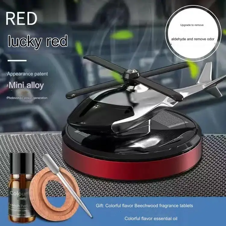 Warhawk Helicopter Aromatherapy Car Perfume Fragrance Airplane Aircraft Solar Power Energy Dashboard Liquid Car Freshener
