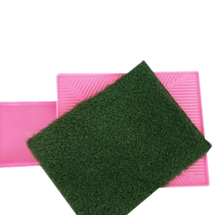 Portable Indoor PP Plastic Potty Tray Park Corner Dog Mat Cleaning Trainer Washable Pet Dog Toilet With Grass