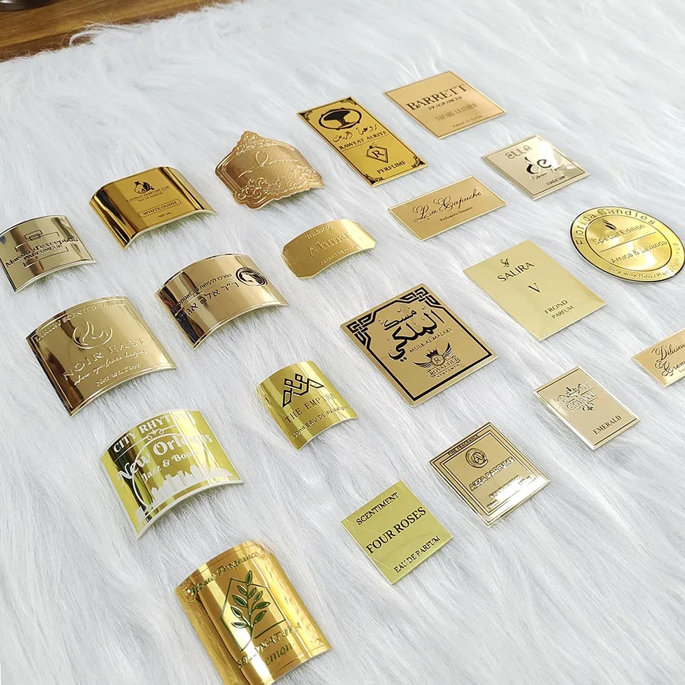 Custom Visiting Card Luxury Gold Embossed Business Thank You Card Printable Thanks For Your Sticker Metal Label