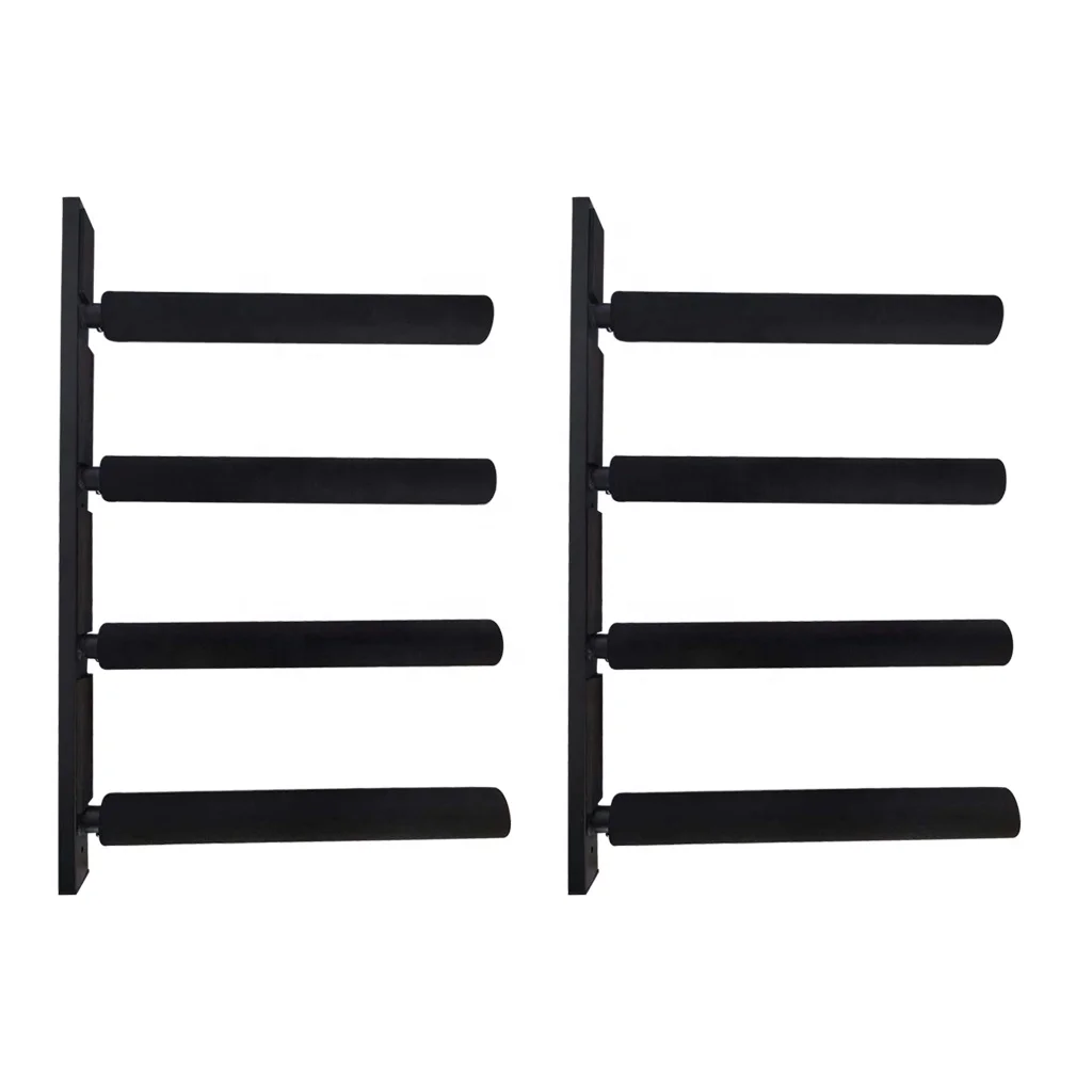 Strong  Metal or Aluminum Surf Board Wall Racks Surf Racks with Good Quality Padding  for Display and Storage 1-4 boards