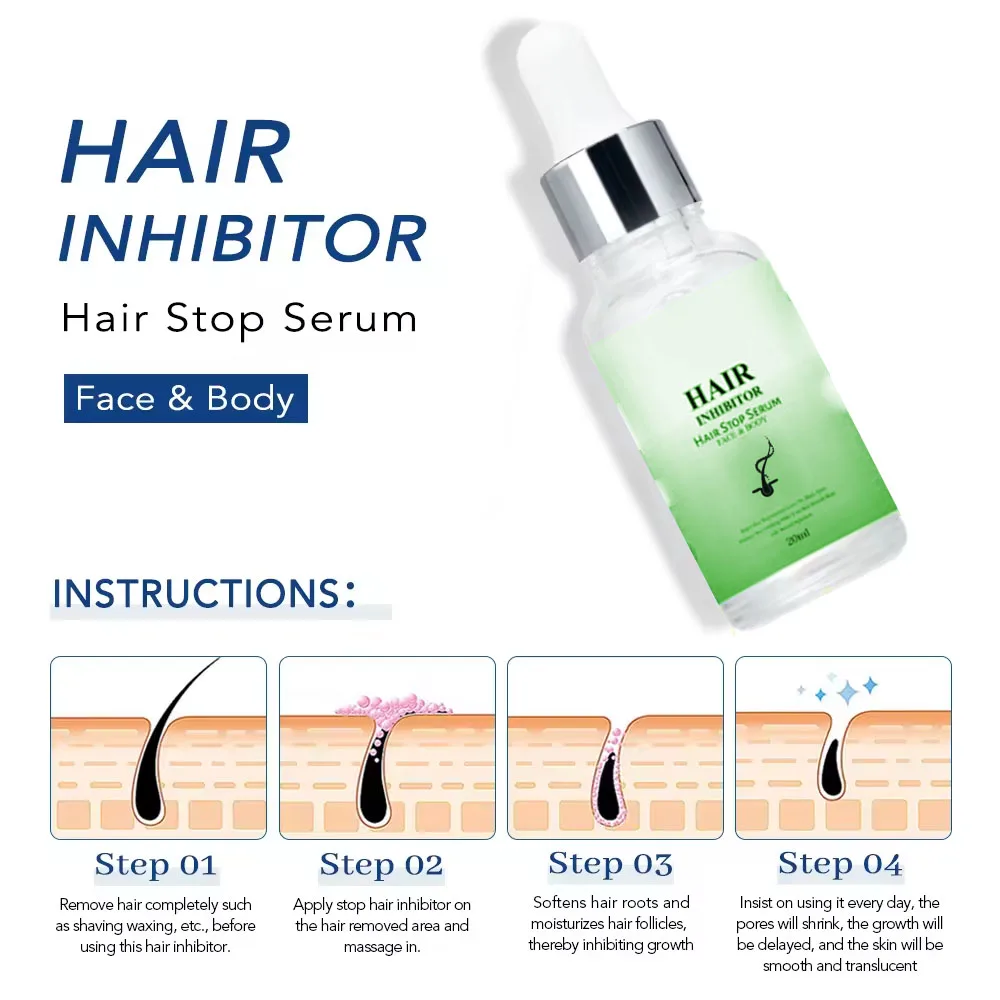 Wholesale Treatment Serum Remover Inhibitors Stopping Hair Growth Serum Hair Removal Repair Moisturizing Liquid