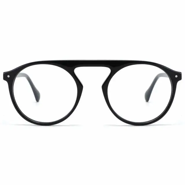 Factory Wholesale Vintage Round Eyeglasses Frames for Women High Quality Acetate Optical Frames Men Eyewear Spectacle Frames