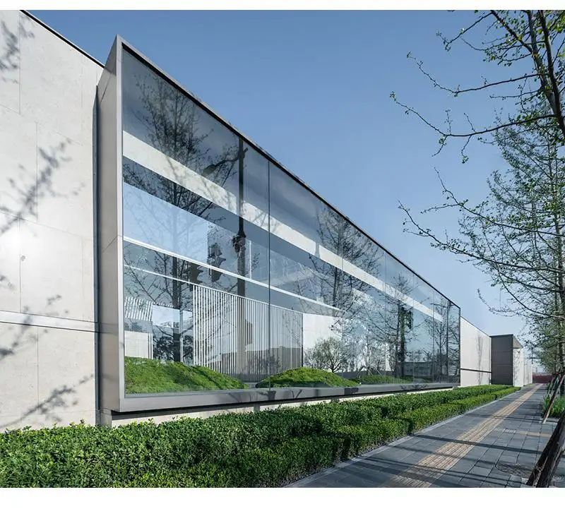 Aluminium Facade Panel Frameless Commercial Glass Curtain Wall System Mall Hospital Outdoor Hotel Durable Metal Steel