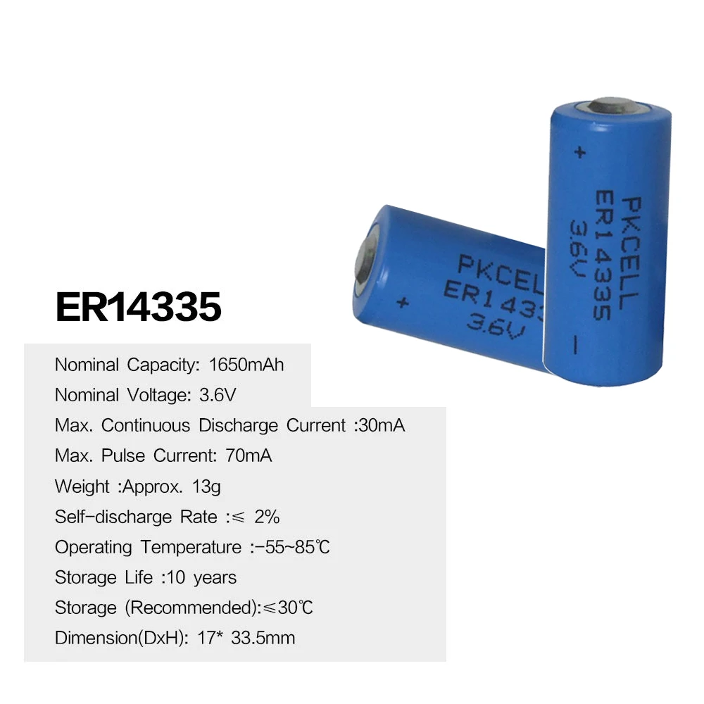 3 6 V 2/3AA ER 14335 1650mAh li-socl2 аккумулятор v er14335 литиевая