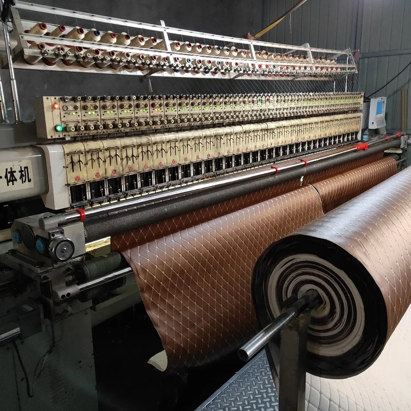 Кожаная фабрика утолщенная Водонепроницаемая Стеганая вышитая обивка салона автомобиля Синтетическая кожа Материал для автокресла