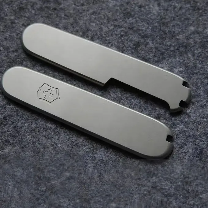Custom Surface EDC Titanium TC4 Billet Replacement Knife Handle Scales for Swiss Army Knife
