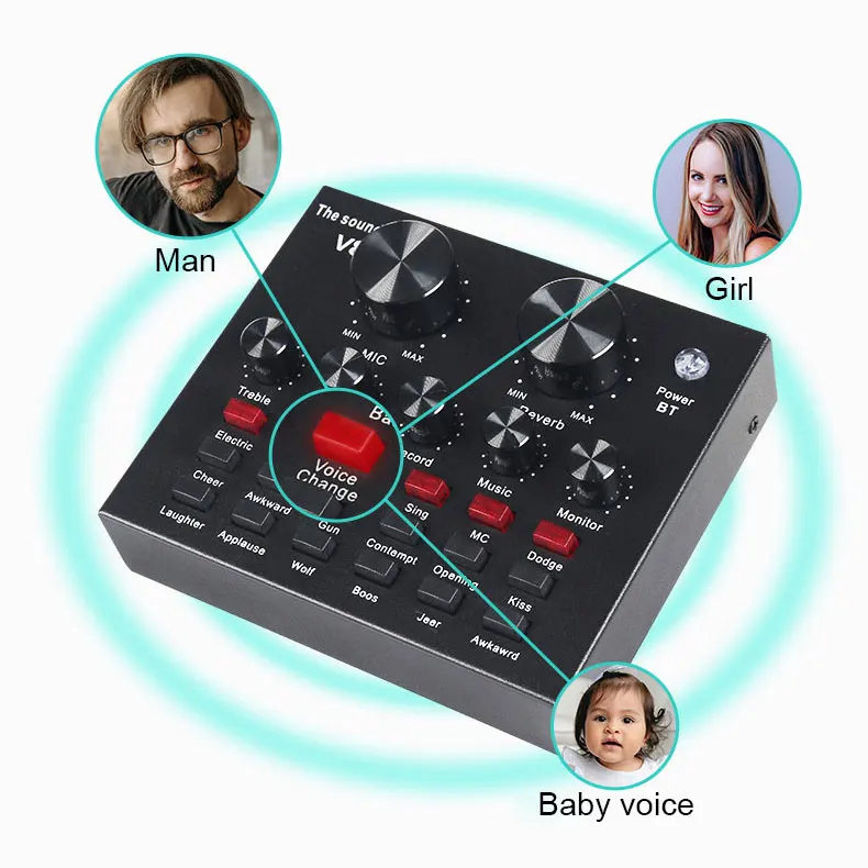 Звуковая карта Carte Son звуковая для трансляций пения Usb