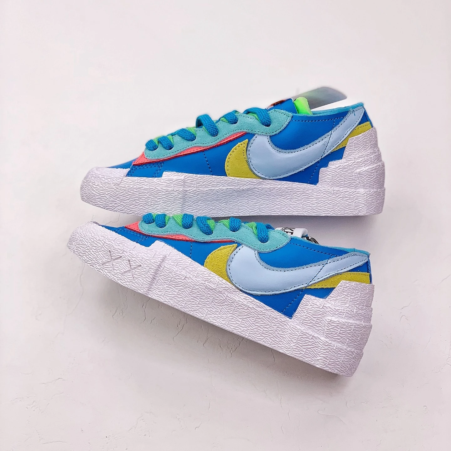 Hot Casual Walking Style Women Shoes Sacai KAW Neptune Blue Nike Blazer Low Shoes for Men