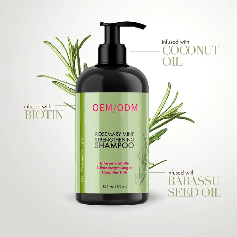 Custom Professional Salon Hair Shampoo Private Label Organic Natural Rosemary Mint Strengthening Shampoo