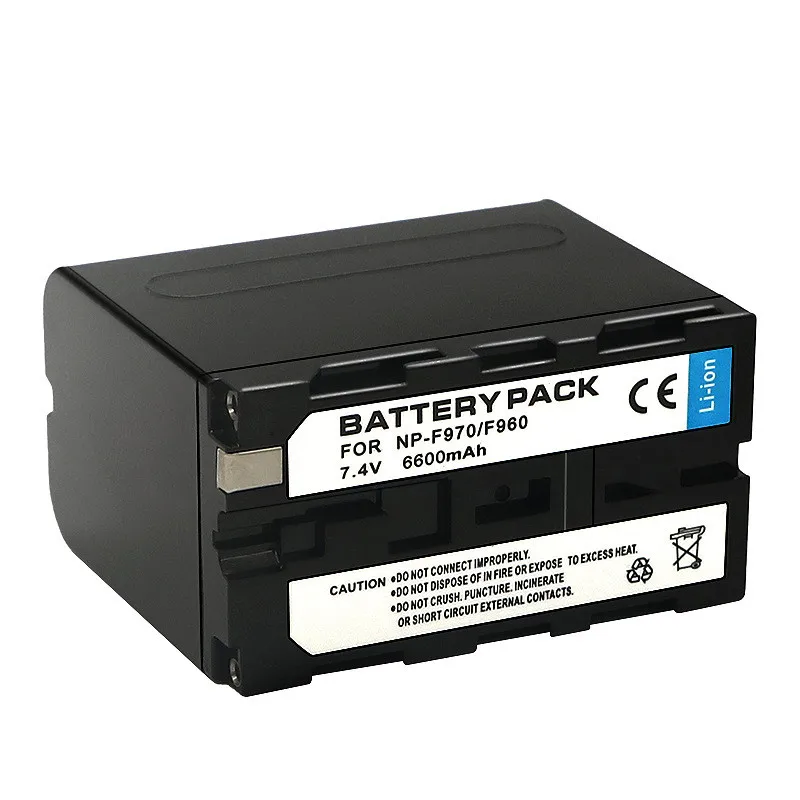 NP-F970 высокой емкости литий-ионный Аккумулятор 7 4 V 6600mAh