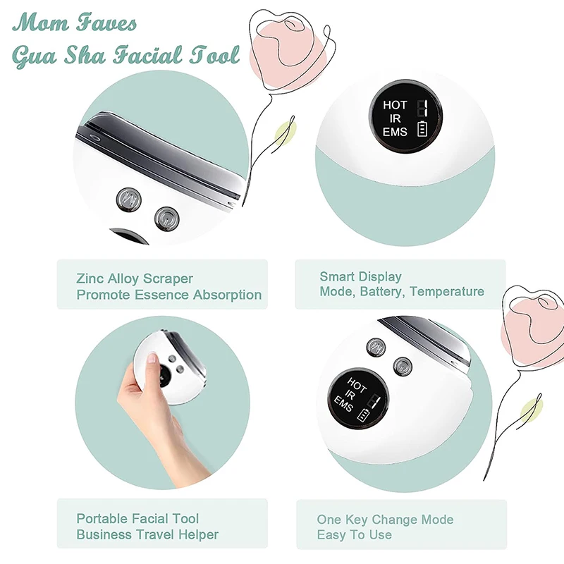 Gua sha equipment handheld electric vibration beauty instrument meridian dredging artifact Facial Body Massager