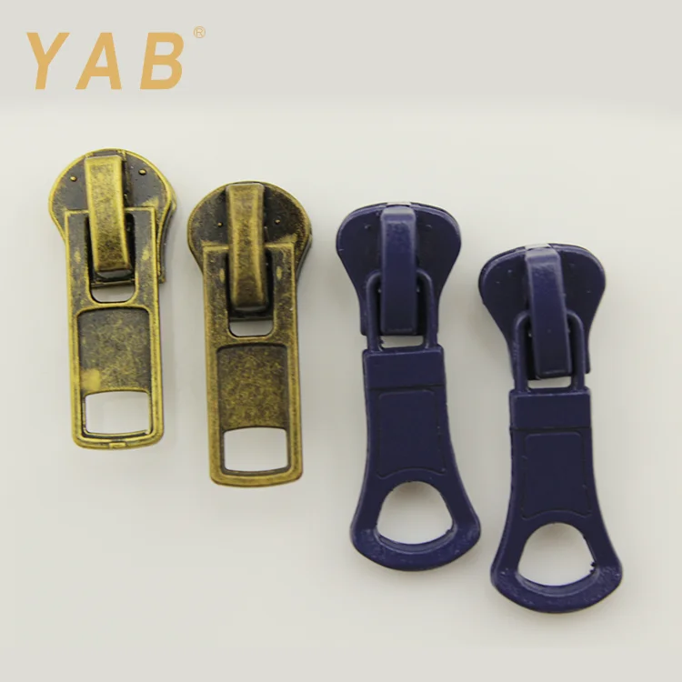 YAB Высококачественная фурнитура для сумок металлическая застежка-молния пользовательский выгравированный логотип золотая