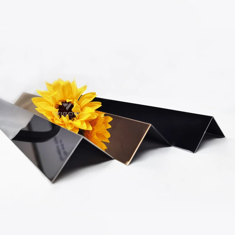 Stainless steel border Profile High Quality Stainless Steel v profile Border Edge Tile Trim