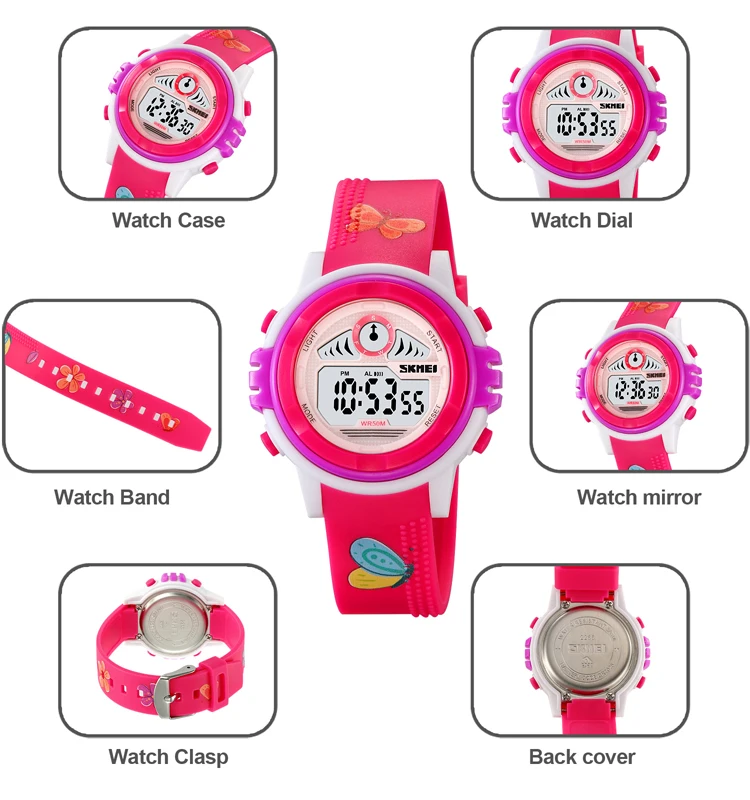 SKMEI 2266 cheap watches for kids children custom watches silicone unisex colorful plastic digital watches
