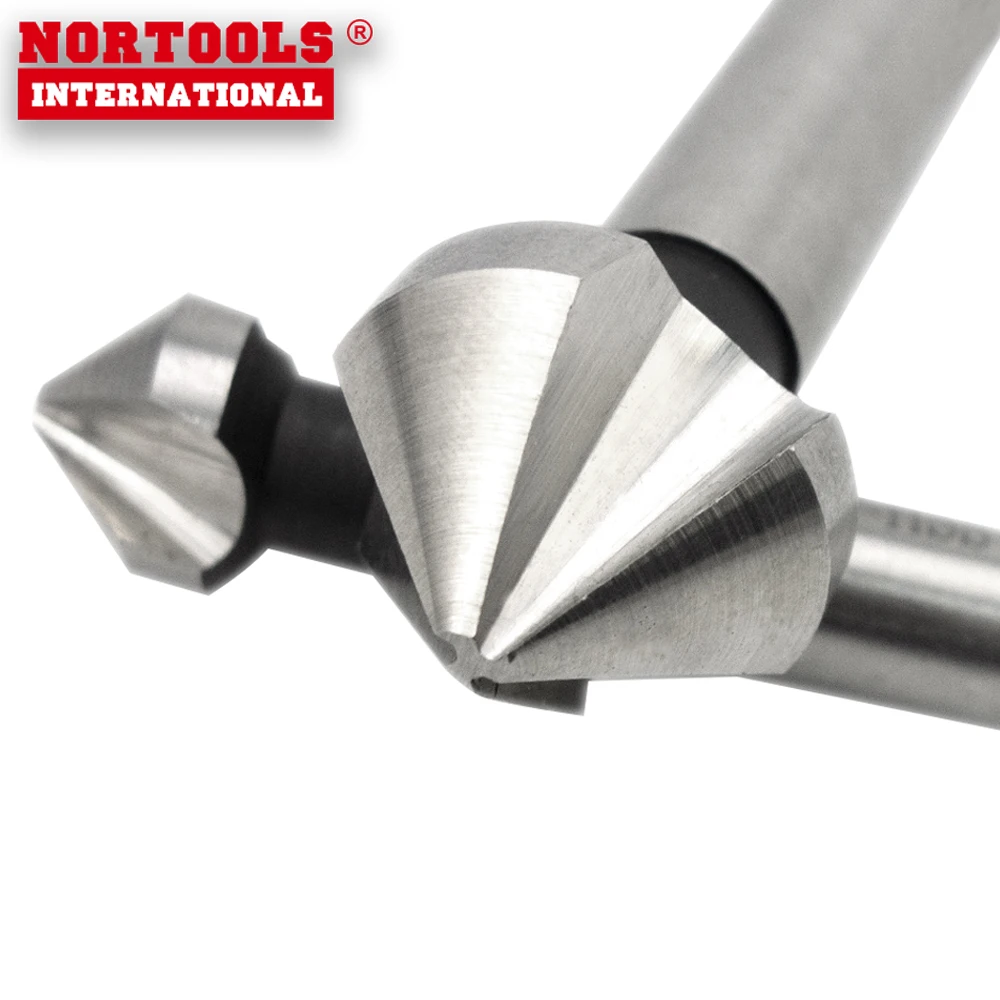 High Quality Bright Finished HSS 3 Fluted Round Shank Countersink Drills DIN335C for Metal Drilling