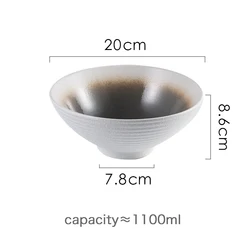 Premium Unique Modern Japanese Ramen Pho Soup and Salad Multiple Colour Bowls Solid Ceramic Ramen Bowl Set