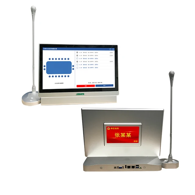 15.6 inch all in one pop up flip up lcd screen table monitor meeting room lift paperless conference system