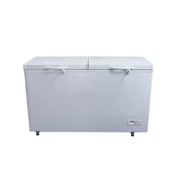 BCD-408 Double temperature two room top open door divider basket chest freezer with handle lock key and glass door
