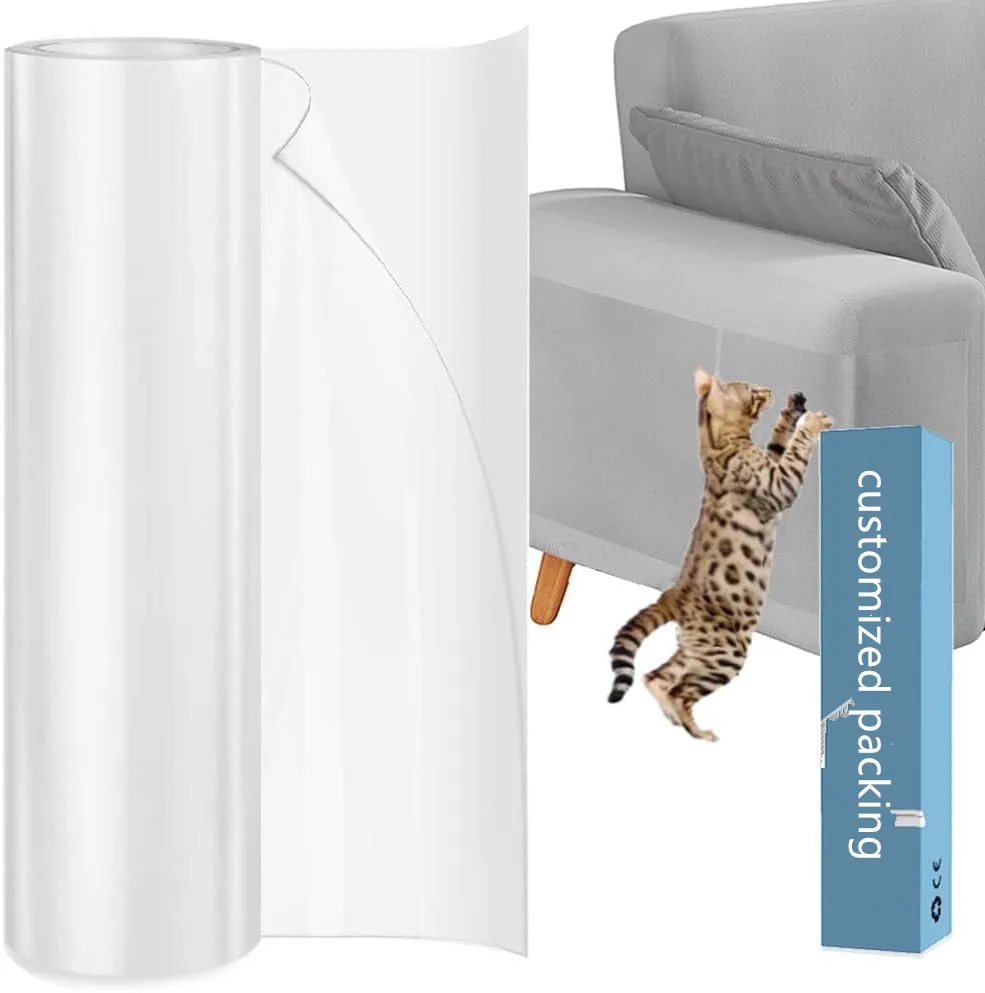 Cat Scratch Furniture Protector, Clear Couch Corner Protectors for Indoor Cats, Anti Scratch Deterrent Sticky Tap