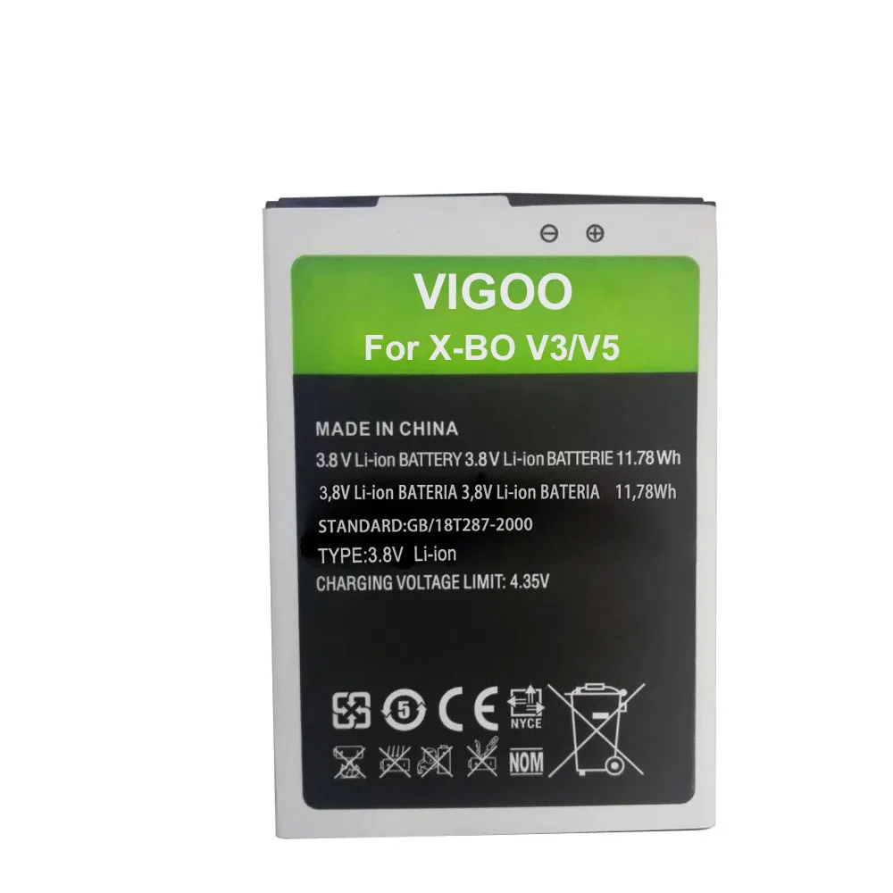  Аккумулятор для мобильных телефонов x-bo v3 v5 3 8 в 2500