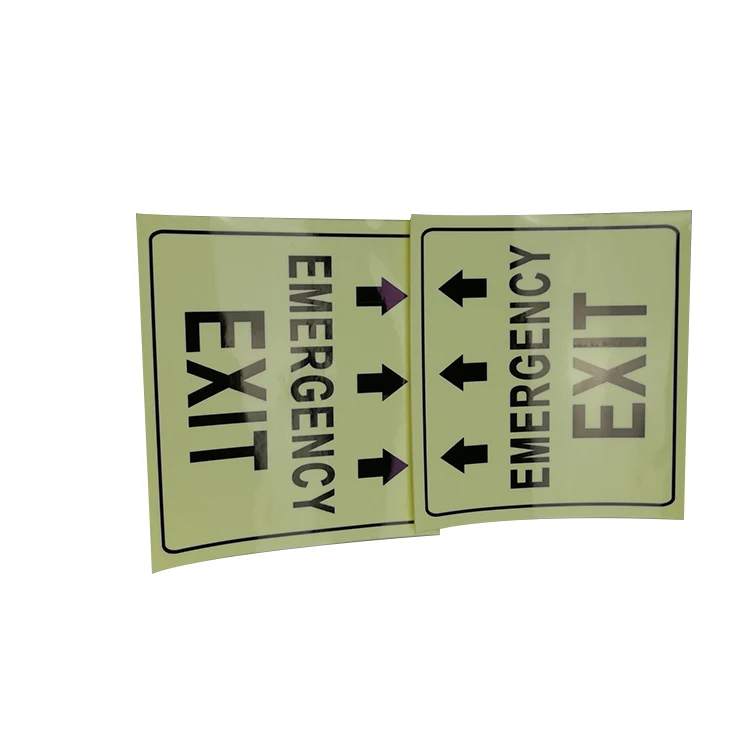 Caution Photoluminescent Safety Sign for Warning