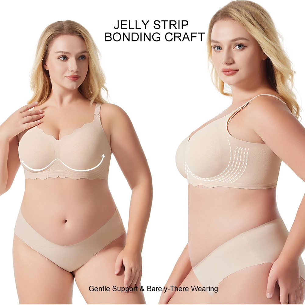 European Plus Size Maternity Care Breastfeeding Women Bra Anti-Pilling Lingerie Stretch Seamless Breathable Adults Underwear Bra