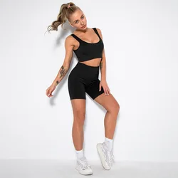 Factory Wholesale Custom Fashion Activewear Quick-drying High-elastic Sexy Yoga Sport Top Gym Wear Workout Women Yoga Set
